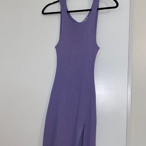 Fashion Nova Midi Dress with Slit and open back